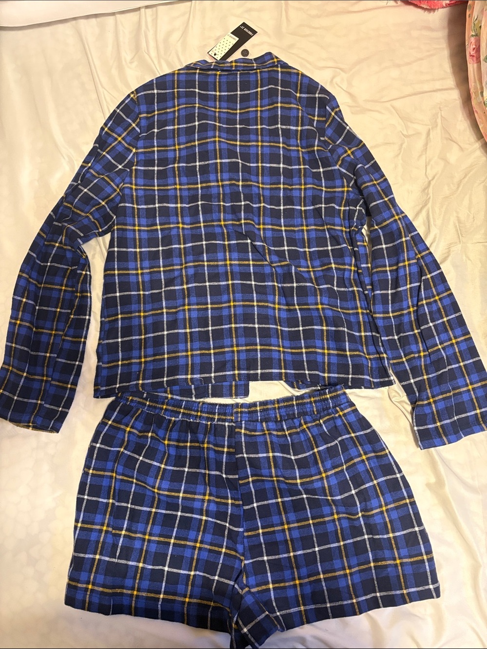 BNWT Forever 21 Women’s Blue Plaid 2-Piece Pajama Pj Set - Picture 5 of 5